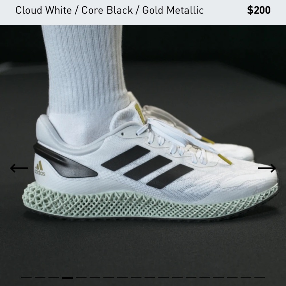 ADIDAS 4D RUN 1.0 SHOES Size: M 7.5 / W 8.5